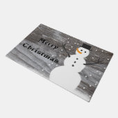 welkomstdeur rustige kerst - sneeuwman deurmat (Schuin)