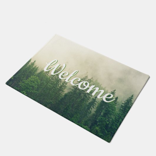 "Welkomstdeur" voor bijtend bos Deurmat (Schuin)