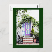 Welkomstdeuren in Paars Briefkaart (Voorkant / Achterkant)