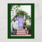 Welkomstdeuren in Paars Briefkaart (Voorkant)