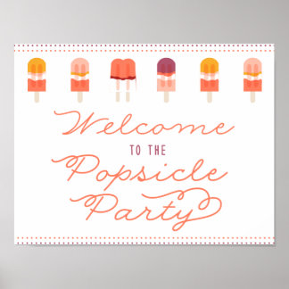 Welkomstdeurteken popsiche Party Poster