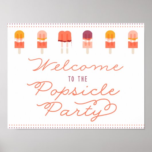 Welkomstdeurteken popsiche Party Poster (Voorkant)