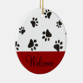 Welkomstdeurteken voor afdrukken tekenen keramisch ornament (Rechts)