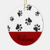 Welkomstdeurteken voor afdrukken tekenen keramisch ornament (Links)