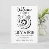 welkomstdiner kaart (Staand voorkant)