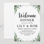 welkomstdiner kaart (Voorkant / Achterkant)