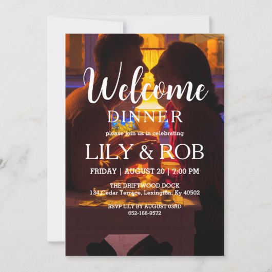 welkomstdiner kaart (Voorkant)