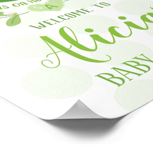 Welkomstfeest Signaleringen Baby shower Girl Poster (Hoek)