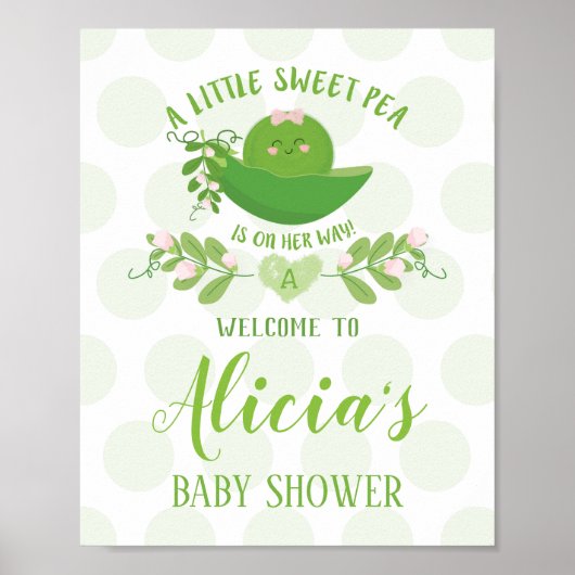 Welkomstfeest Signaleringen Baby shower Girl Poster (Voorkant)