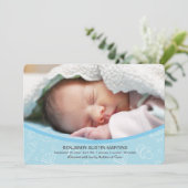 Welkomstfoto geboorteaankondiging aankondiging (Staand voorkant)