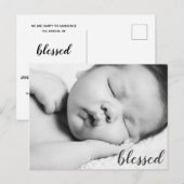 Welkomstfoto nieuwgeboren baby sjabloon (Voorkant / Achterkant)