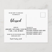 Welkomstfoto nieuwgeboren baby sjabloon (Achterkant)