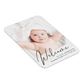 Welkomstfoto-script geboorteaankondiging magneet (Rechterzijde)