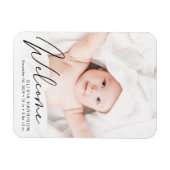 Welkomstfoto-script geboorteaankondiging magneet (Horizontaal)