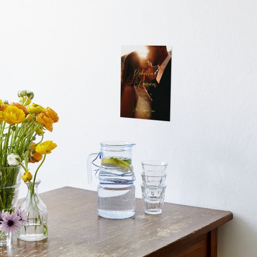 Welkomstfoto van bruiloft folie afdrukken (Laag (Keuken))