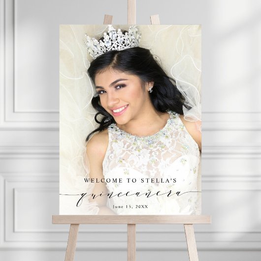 Welkomstfoto van Elegant en Simple Quinceañera Poster