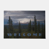 Welkomstfoto verlicht sneeuwgebergte deurmat (Voorkant)