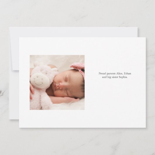 Welkomstfotobekendmaking Aankondiging (Achterkant)