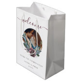 Welkomstfoto's van bruiloft medium cadeauzakje (Achterkant Gekanteld)