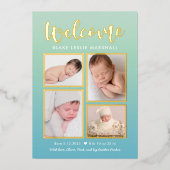 Welkomstgalerij Folie Baby Aankondiging geboorte (Voorkant)