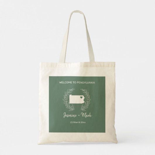 Welkomstgasten van het huwelijk van Pensylvania De Tote Bag (Achterkant)