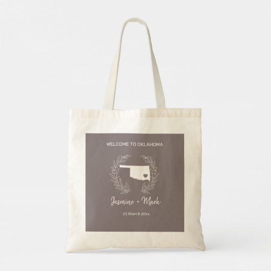 Welkomstgasten van het Oklahoma Destination Weddin Tote Bag (Achterkant)