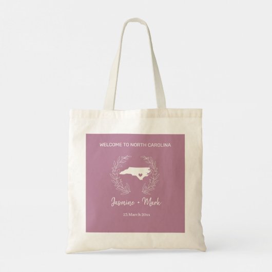 Welkomstgasten van North Carolina Destination Wedd Tote Bag (Achterkant)