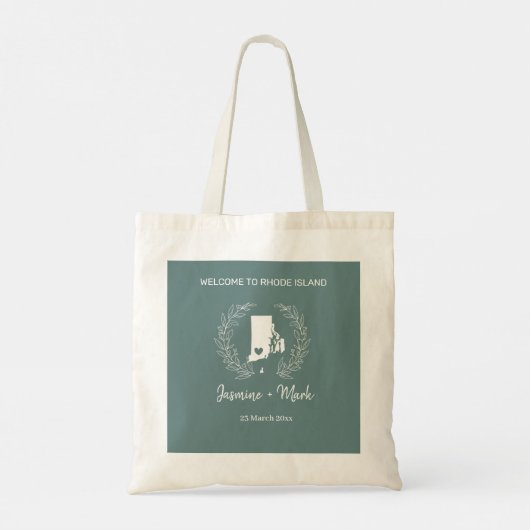 Welkomstgasten van Rhode Island Destination Weddin Tote Bag (Achterkant)
