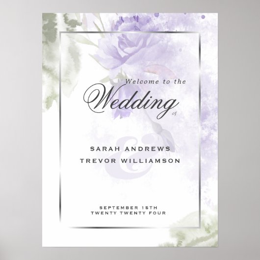 Welkomstgebaar prachtige Robuuste Lila Paarse Roze Poster (Voorkant)