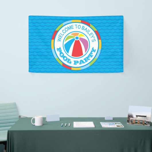 Welkomstgebanner Pool Party Summer Party Spandoek (Beurs)