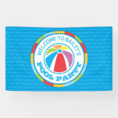 Welkomstgebanner Pool Party Summer Party Spandoek (Horizontaal)