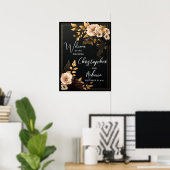 Welkomstgebarentaal Sjabloon, Floral, Poster (Thuiskantoor)
