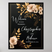 Welkomstgebarentaal Sjabloon, Floral, Poster (Voorkant)