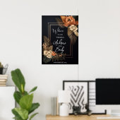 Welkomstgebarentaal Sjabloon, Floral, Poster (Thuiskantoor)