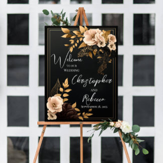 Welkomstgebarentaal Sjabloon, Floral, Poster