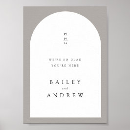 Welkomstgebarentaal voor arch Wedding Poster
