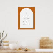 Welkomstgebarentaal voor arch Wedding Poster (Keuken)