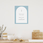 Welkomstgebarentaal voor arch Wedding Poster (Keuken)