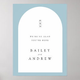 Welkomstgebarentaal voor arch Wedding Poster