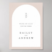 Welkomstgebarentaal voor arch Wedding Poster (Voorkant)