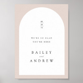 Welkomstgebarentaal voor arch Wedding Poster