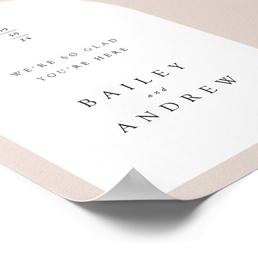 Welkomstgebarentaal voor arch Wedding Poster (Hoek)