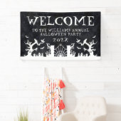 Welkomstgebarentenfamilie jaarlijkse halloween par spandoek (Insitu)