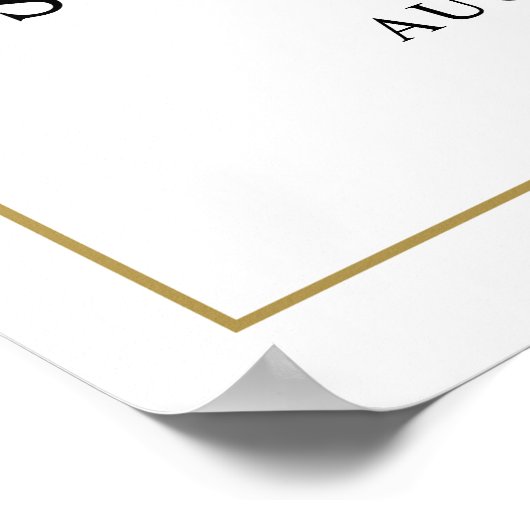 Welkomstgebarentjes voor elegant script poster (Hoek)