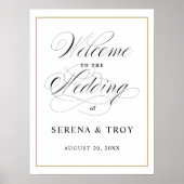 Welkomstgebarentjes voor elegant script poster (Voorkant)