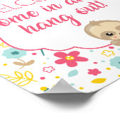 Welkomstgebarentjes voor Girl Sloth Party Poster (Hoek)