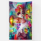 Welkomstgebruik Vinylbanner 3' x 5' Banner op thui (Verticaal)