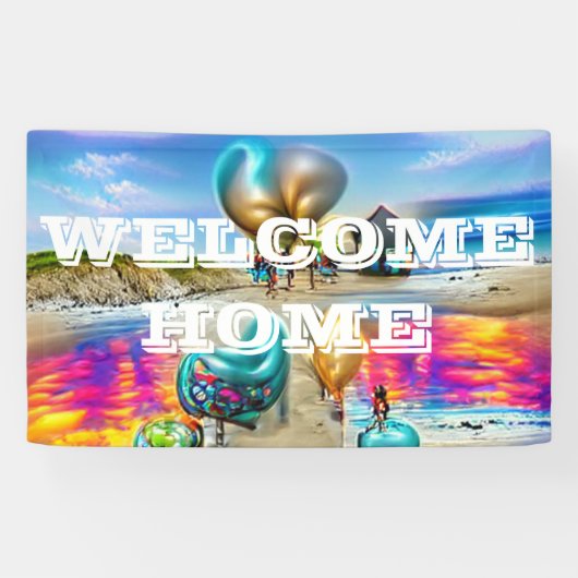 Welkomstgebruik Vinylbanner 3' x 5' Banner op thui (Horizontaal)