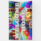 Welkomstgebruik Vinylbanner 3' x 5' Banner op thui (Verticaal)