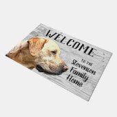 Welkomstgele naam van gele Laboratorium Naam Home  Deurmat (Schuin)